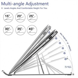 Support ergonomique pour ordinateur Portable, pliable, Invisible, en Aluminium